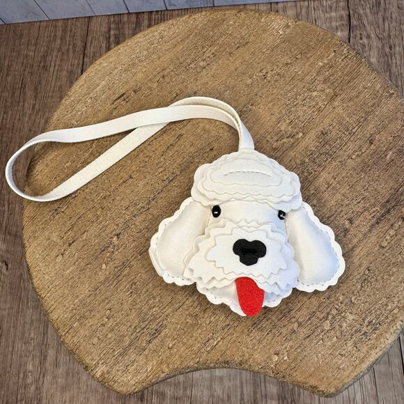 Goldendoodle White Dog Bag Charm Poodle Purse Charm Dog lover Gift NEW FAST SHIP - Picture 1 of 9